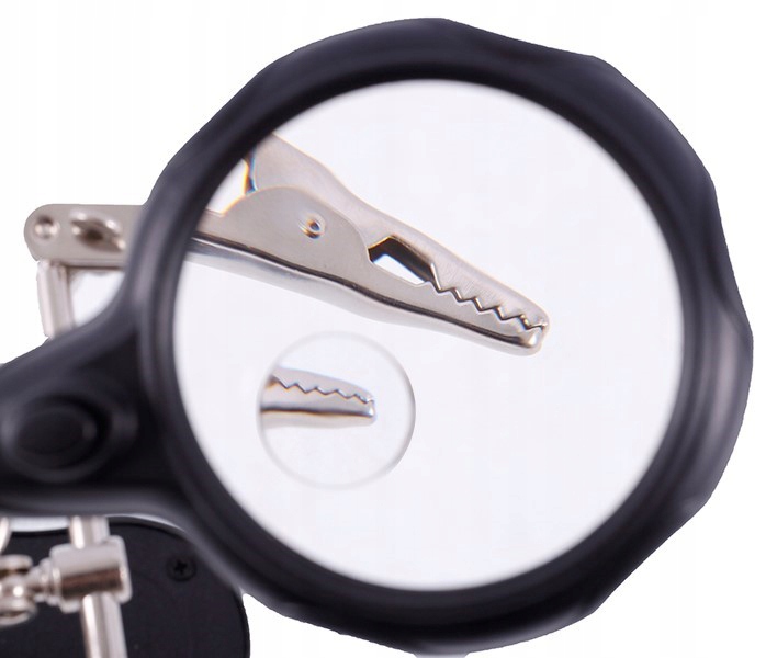 TRZECIA RĘKA LUPA LED UCHWYT LUTOWNICY PRECYZYJNEJ Moc 0 W