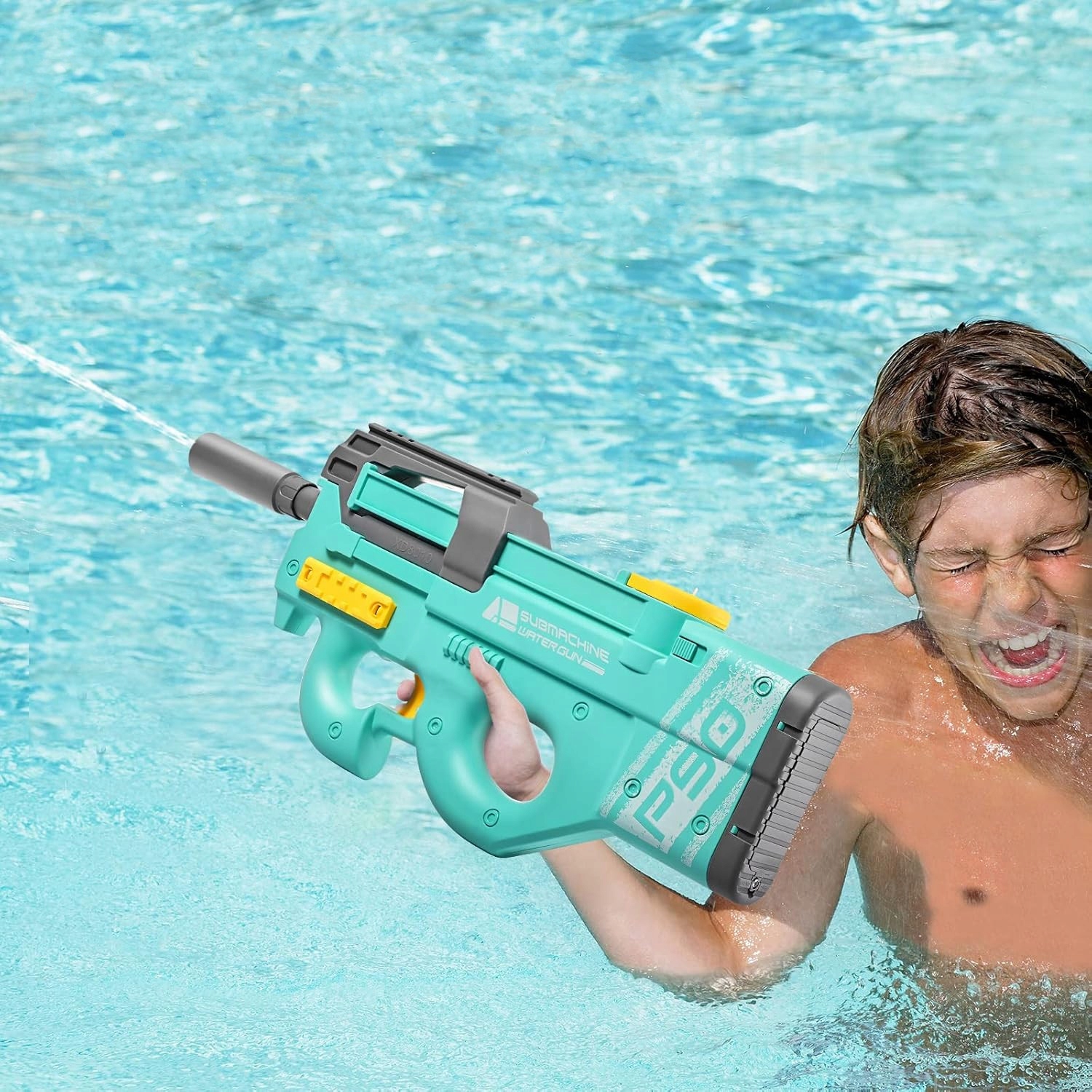 PISTOLET NA WODĘ ELEKTRYCZNY P90 ZIELONY 450 ML DUŻY ZASIĘG XD8010