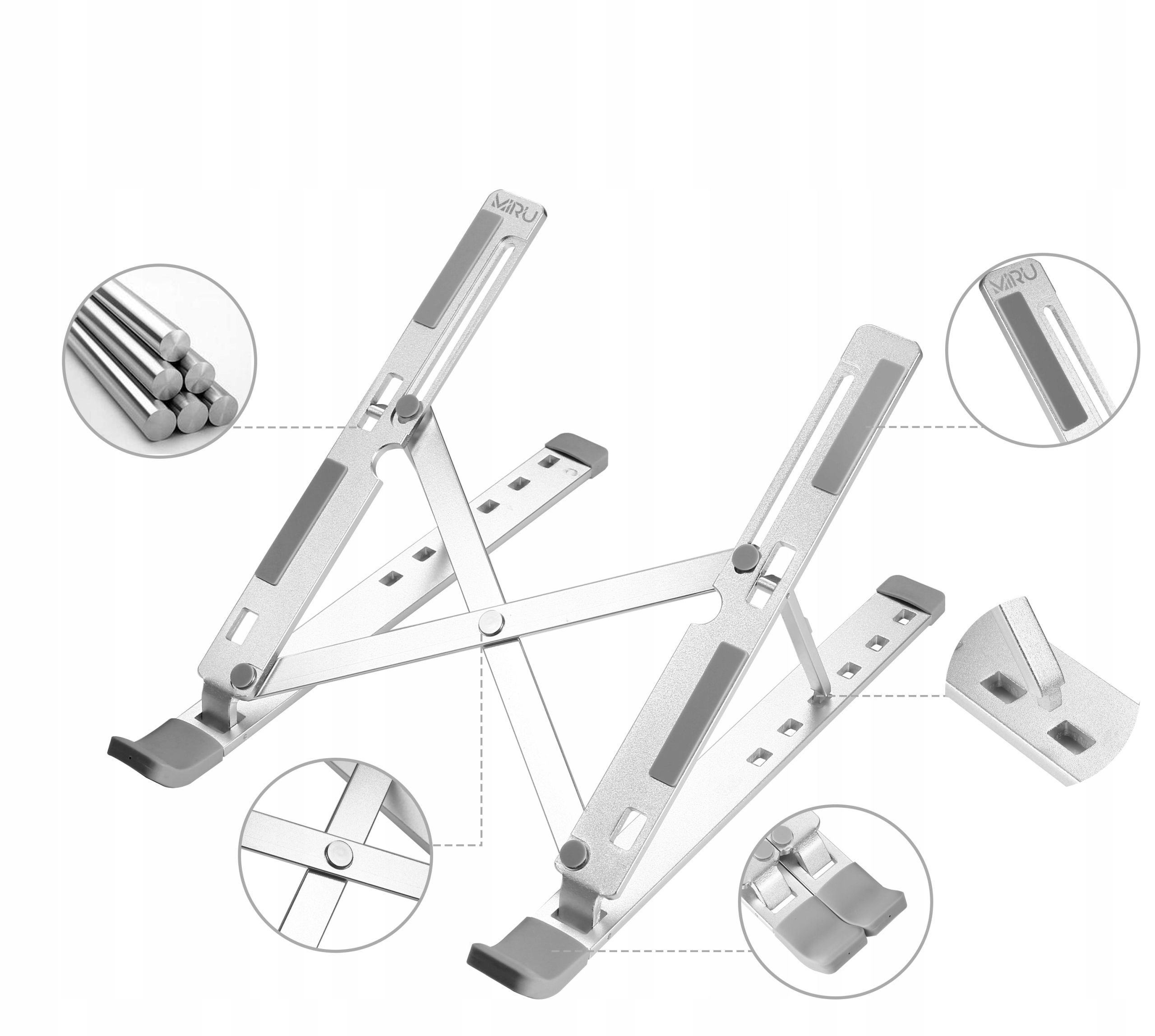 SKŁADANA REGULOWANA ALUMINIOWA PODSTAWKA UCHWYT STOJAK POD LAPTOP TABLET Marka Tech-protect