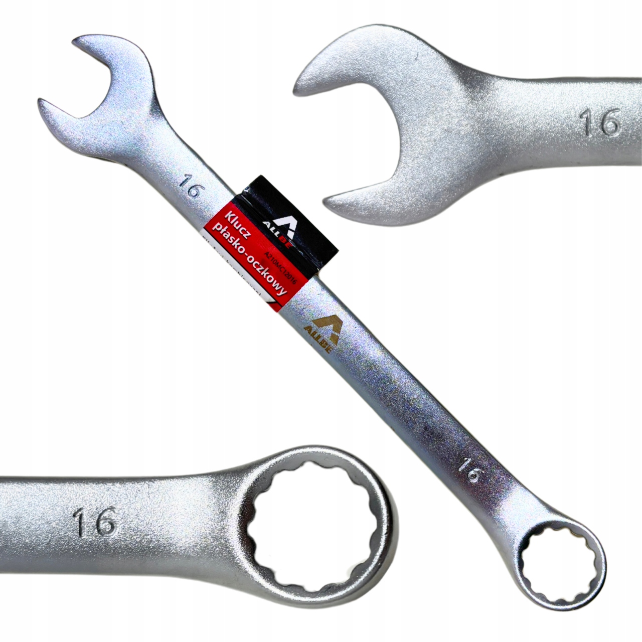Klucz Płasko Oczkowy 16mm Stal Crv Klucz Płasko-oczkowy Cr-V Mocny Solidny