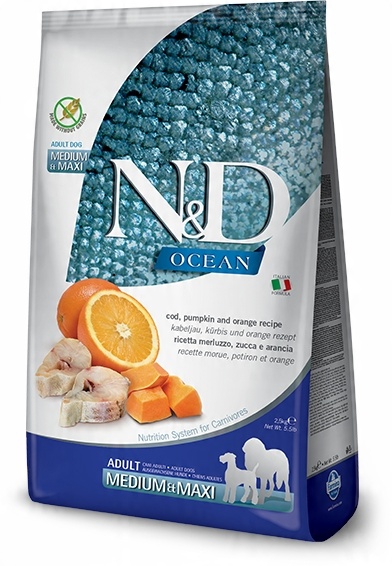 

Nd Dog Ocean Adult MM Cod Spelt Oats 2,5kg 6629