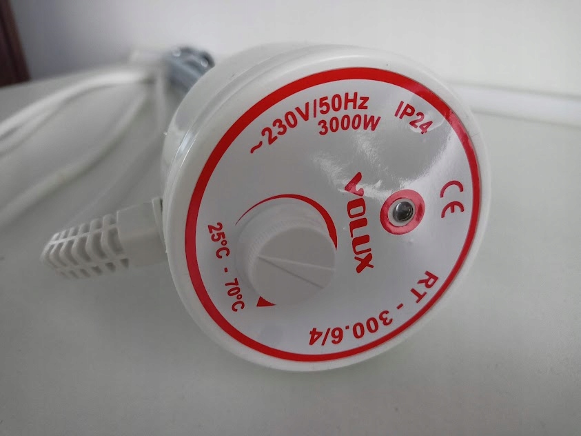 Grzałka bojlera 3000 W 6/4" z termostatem Regulacja z termostatem