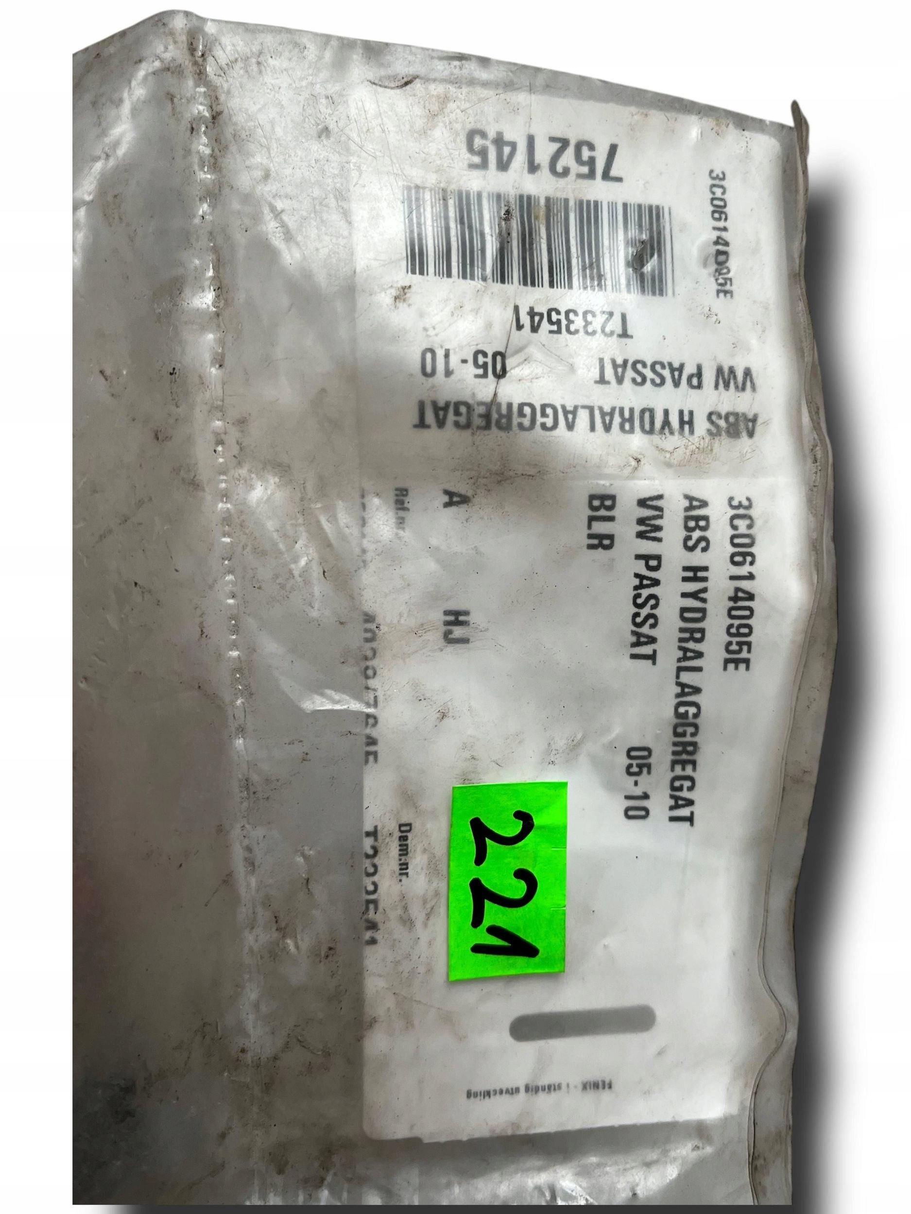 VW PASSAT B6 05-10 1.9 TDI Servofreno ABS 3C0614095E !J