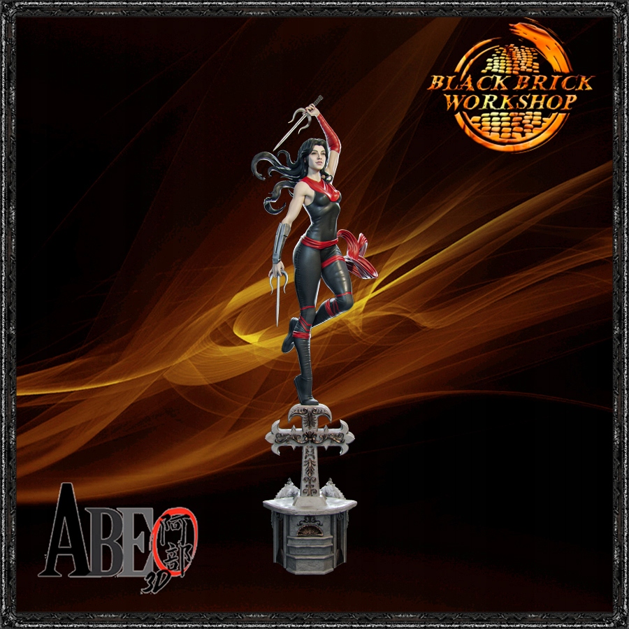 Elektra Unpainted Abe 3D 1/24 (75mm) Měřítko (sfw) 3D Tisk