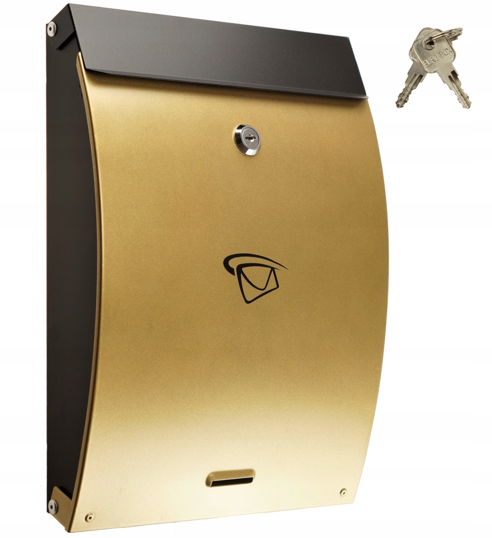 Poštovní Schránka 35 x 25 CM Velká Zlatá Premium