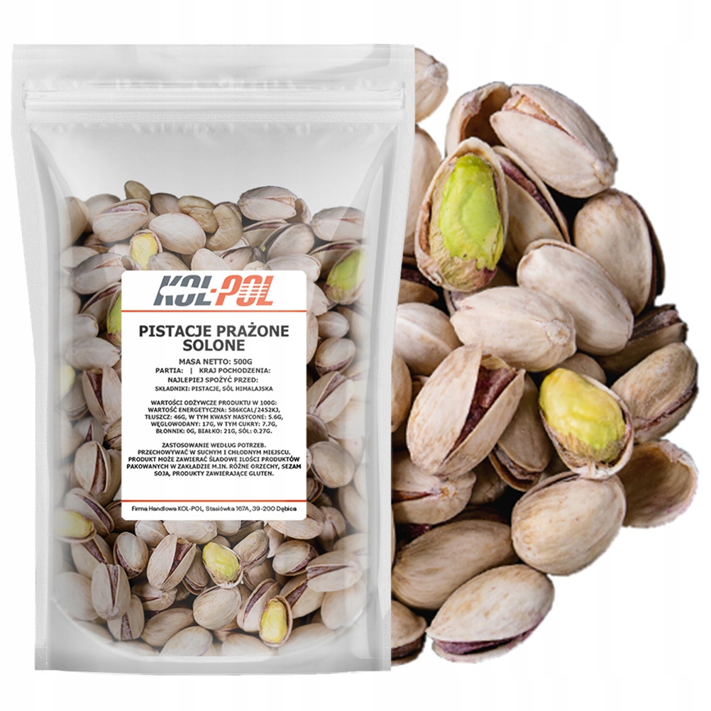 PISTACJE PRAŻONE SOLONE 500g Naturalne duże świeże