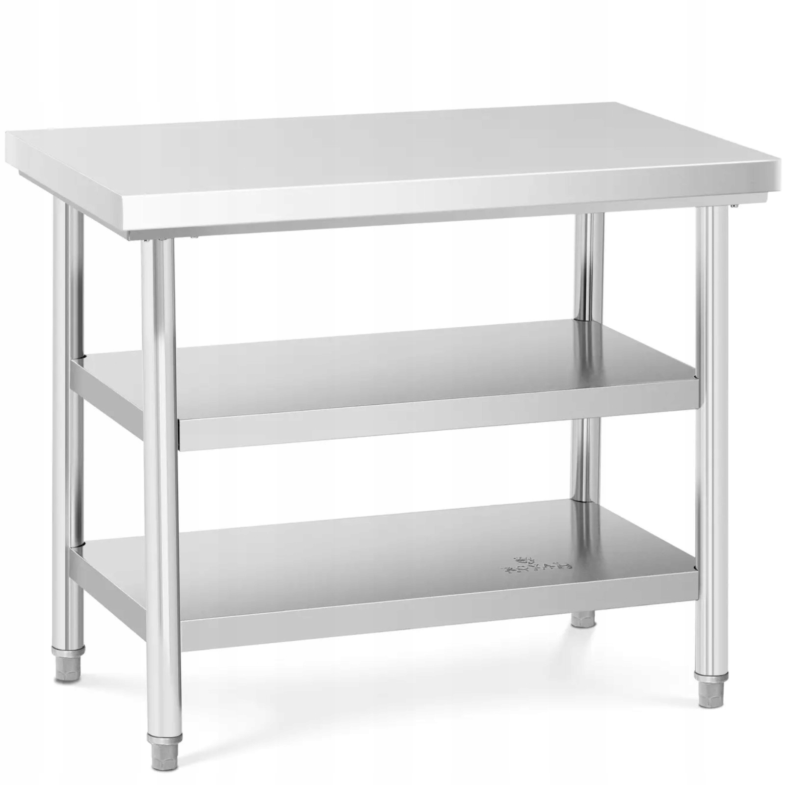 Pracovní stůl centrální ocelový 2 police 100 x 60 cm do 600 kg