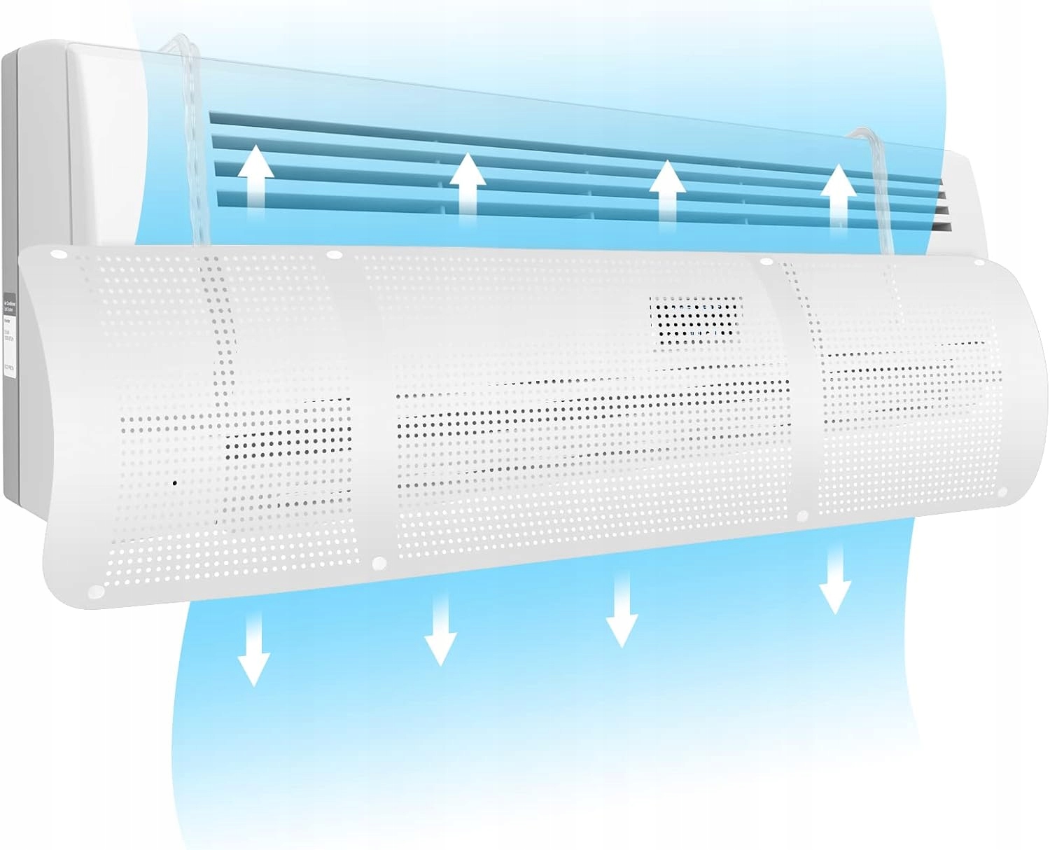 Deflektor Větru Pro Univerzální Nástěnné Klimatizační Zařízení, Bílá Sada
