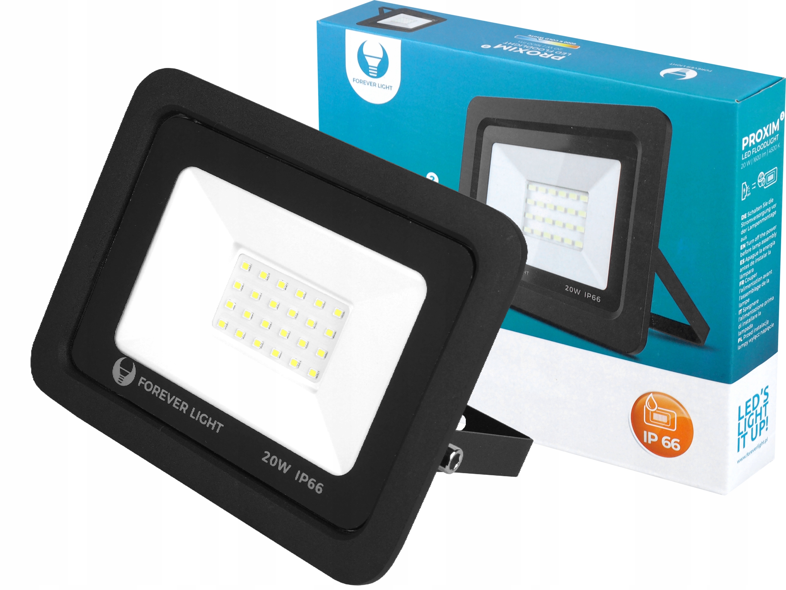 

Halogen Naświetlacz Led 20W 1600LM 6000K IP66