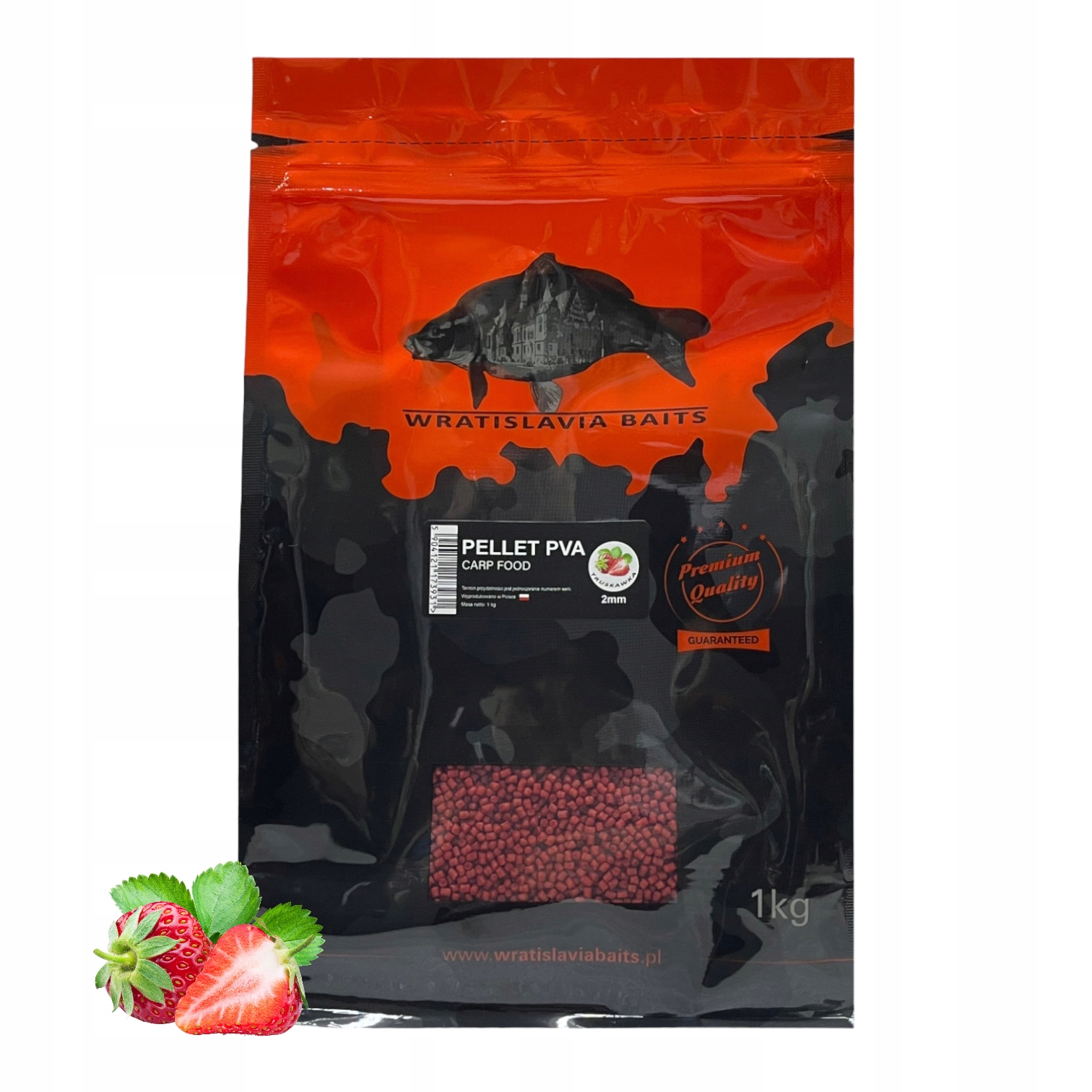 Pellet 2mm Truskawka 1kg Wratislavia Baits zanęta Method Feeder