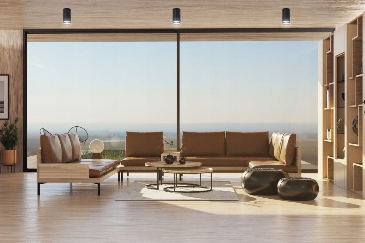 Oprawa natynkowa LED Halogenowa spot TUBA GU10 80x100 mm CZARNA okrągła Stan opakowania oryginalne