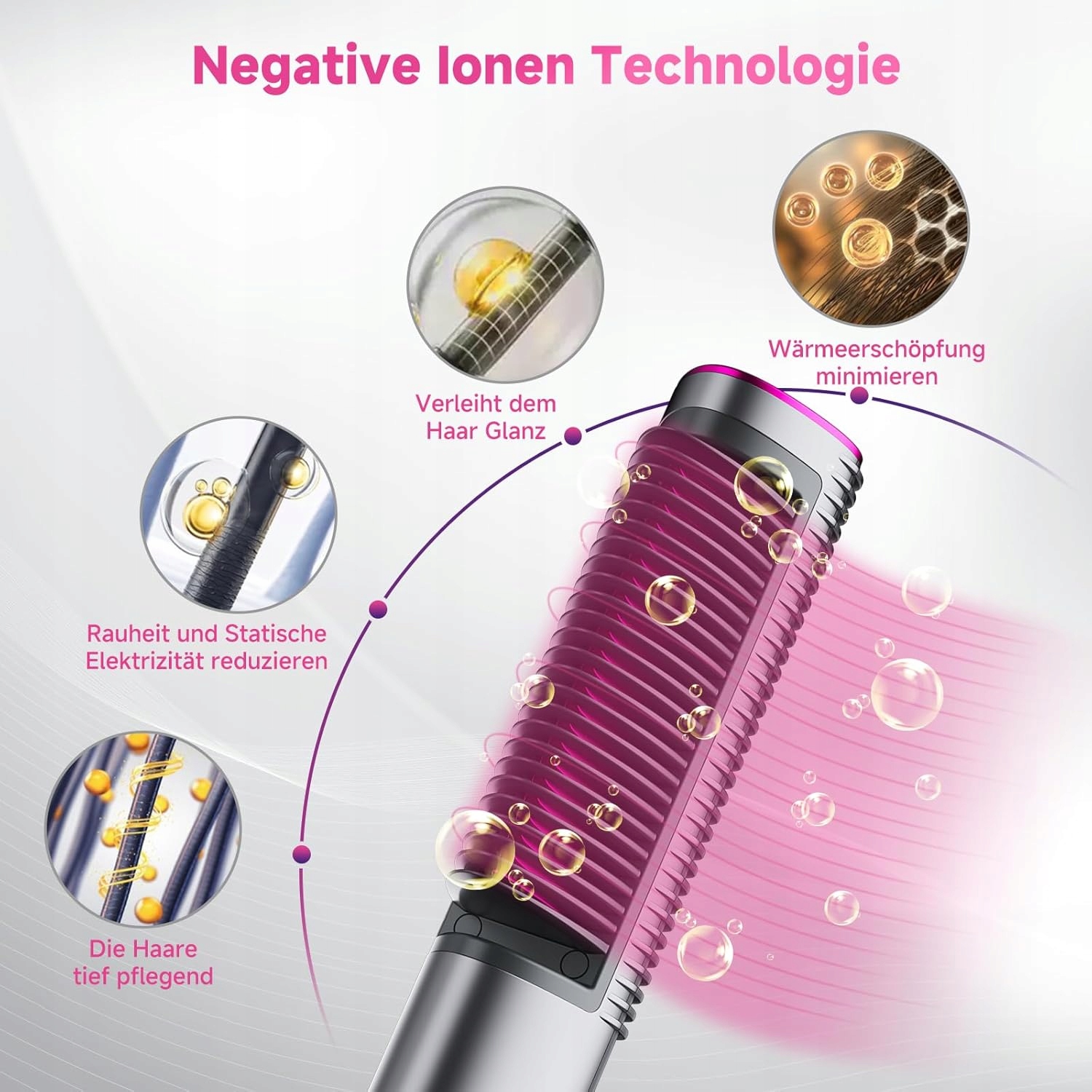 Bellelf kartáč na narovnávání vlasů žehlička na vlasy proti opaření 9 teplot