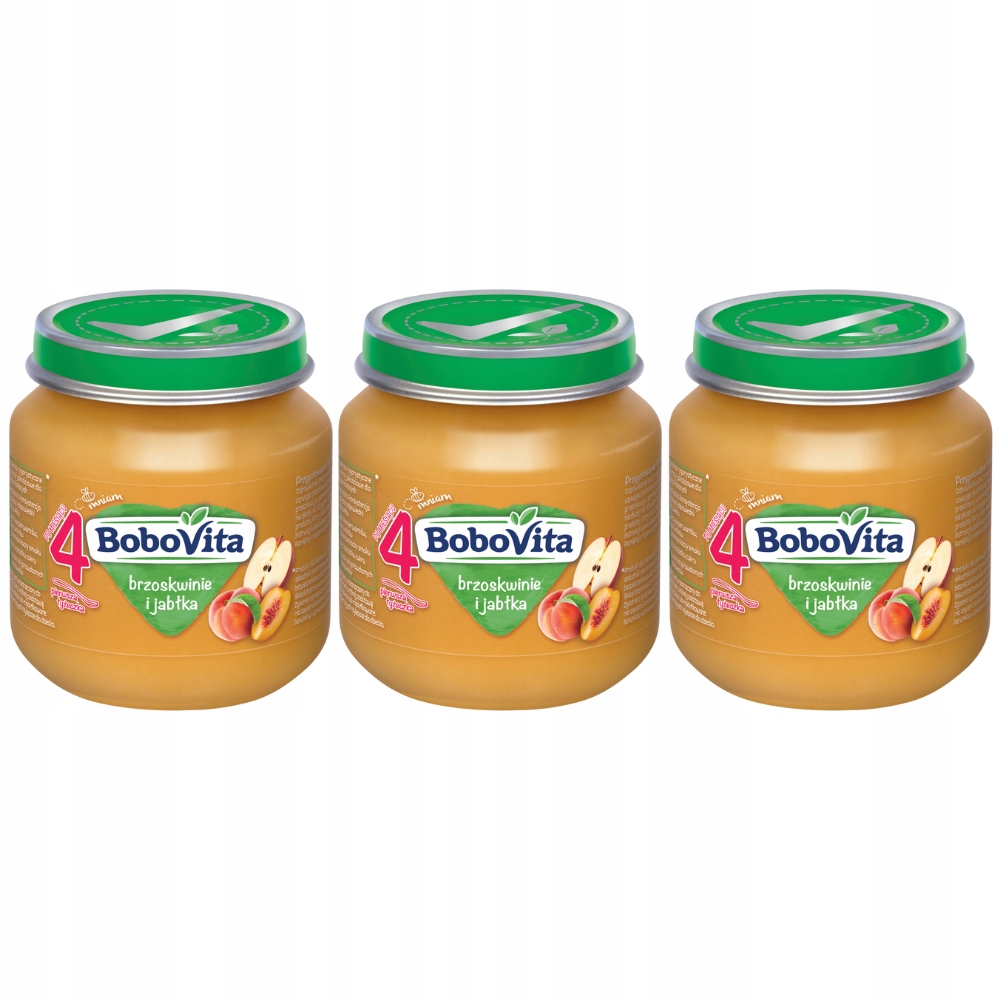 BOBOVITA Brzoskwinie i jabłka 3x125g