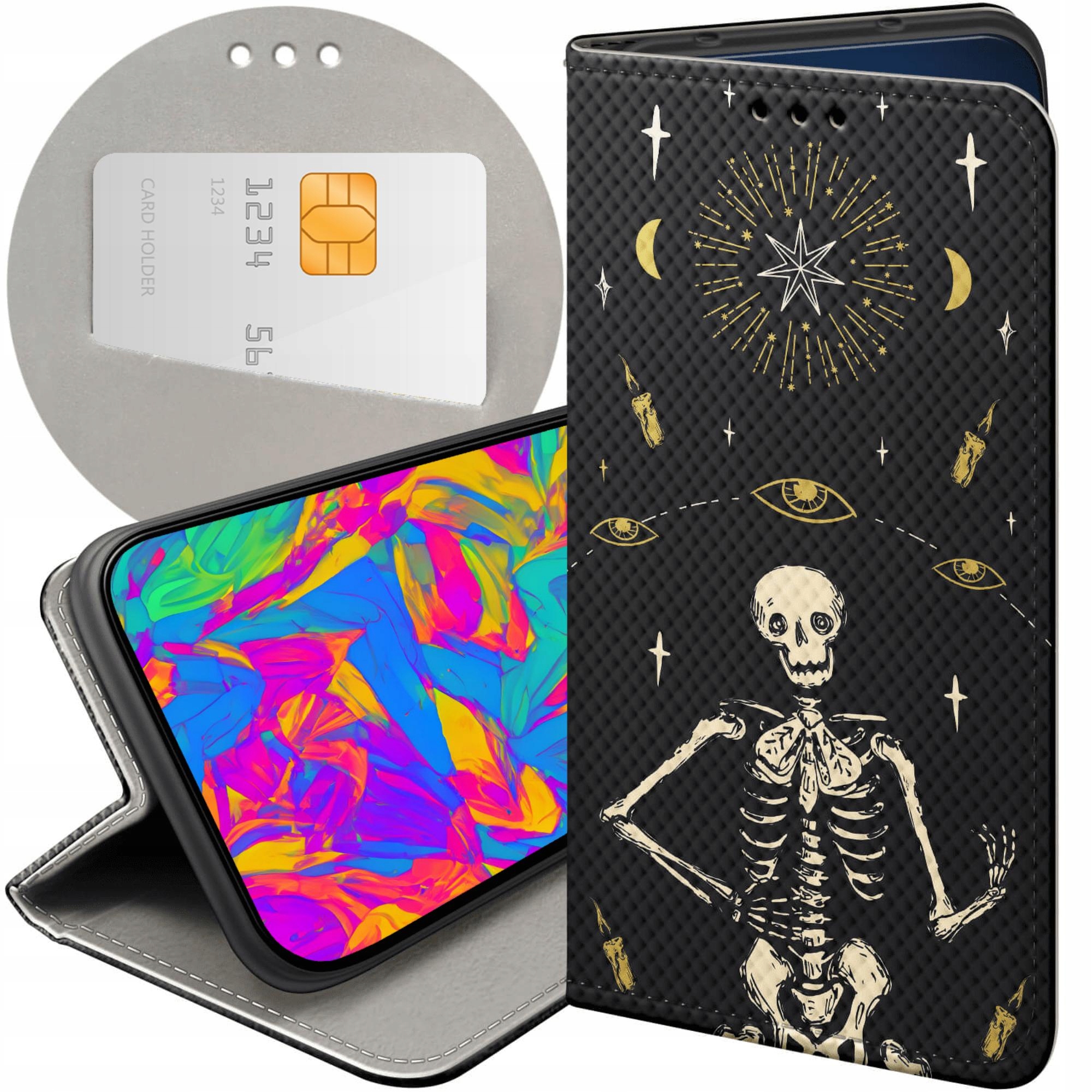 Etui Do Oppo RENO13 F 4G 5G Czaszka Szkielety Memento Mori Gotyk