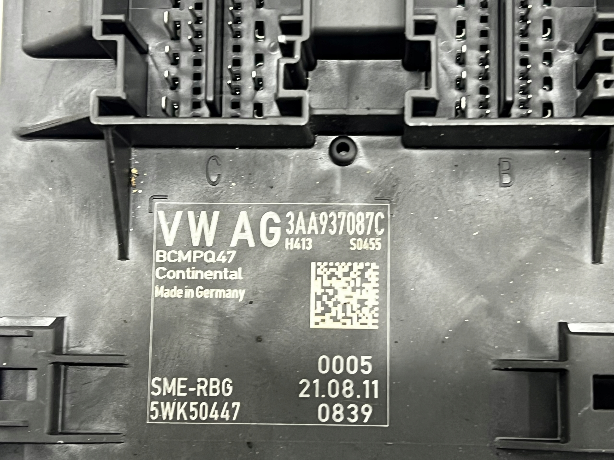 VW PASSAT B7 EURO module control unit KOMFORTU BCM BORDNETZ 3AA937087C 5WK50447