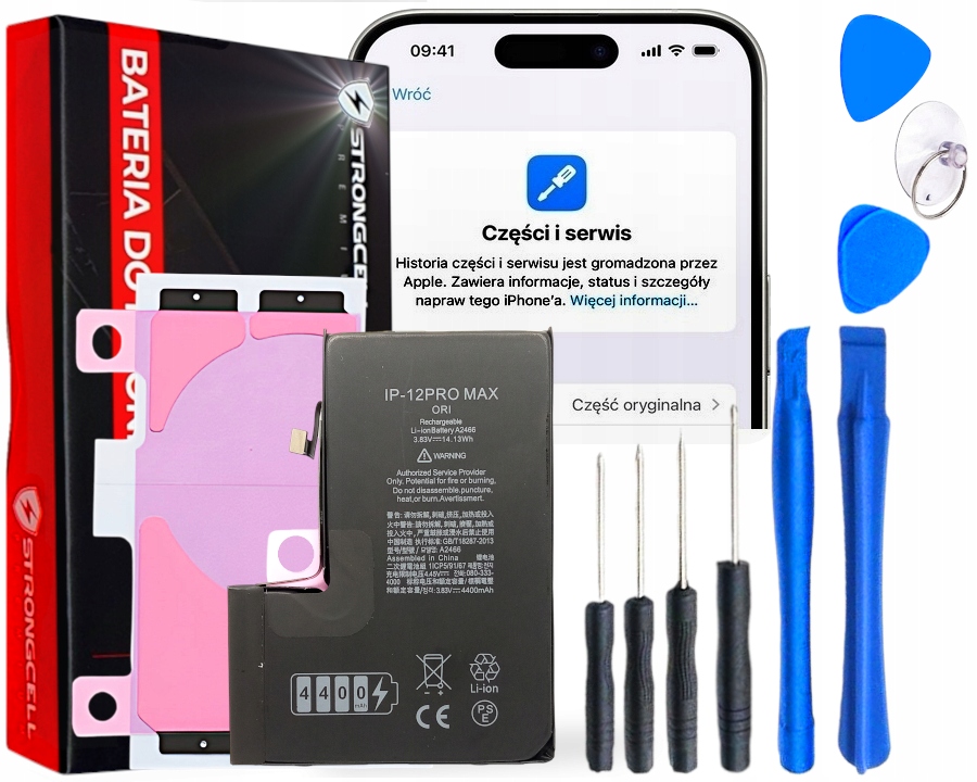 Bateria iPhone 12 Pro Max A2466 Większa Pojemność Strongcell Bez Komunikatu