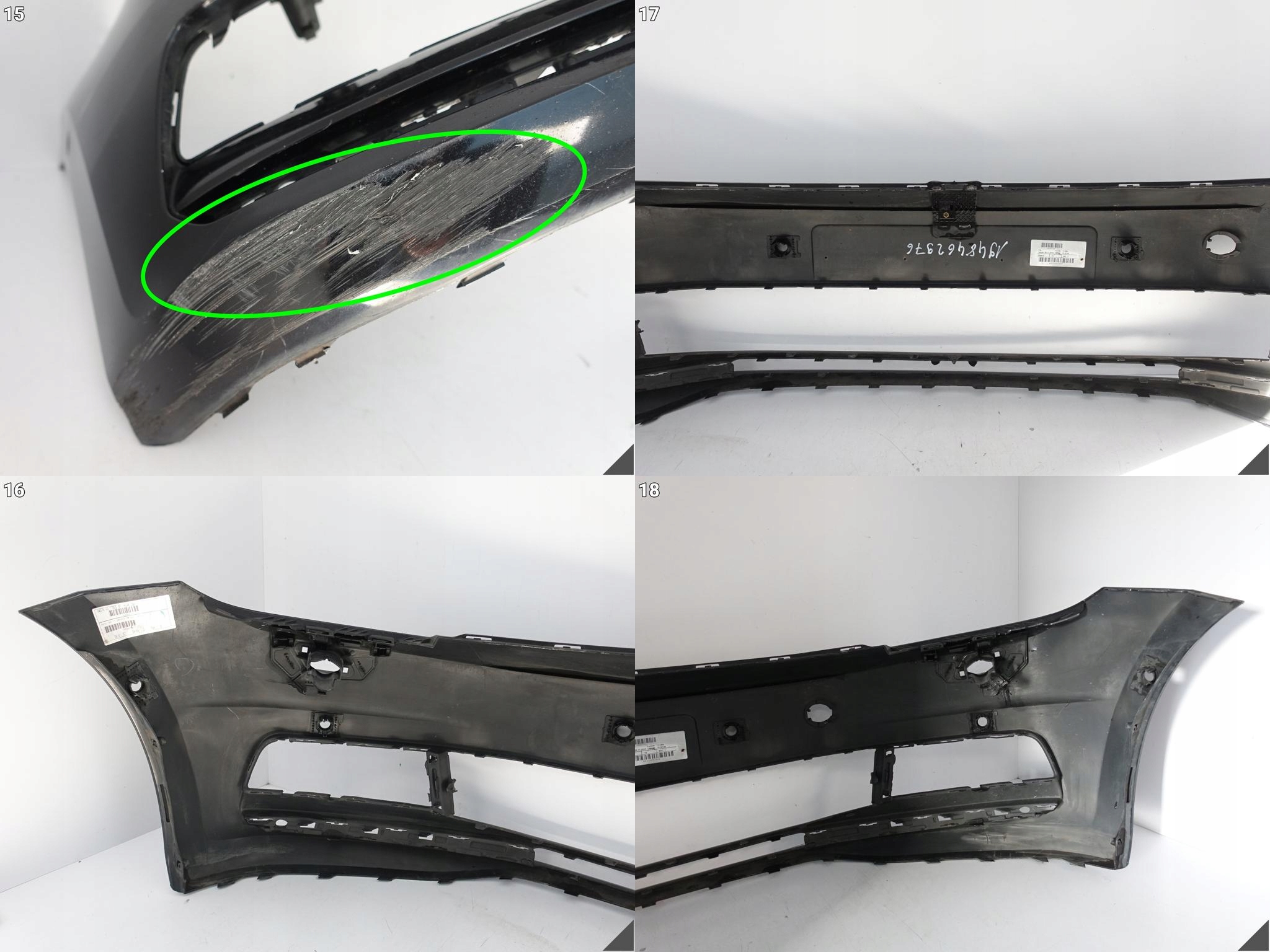 VW TOURAN II 5TA 15- bumper BUMPER front (6xPDC/washers) 5TA807221AL