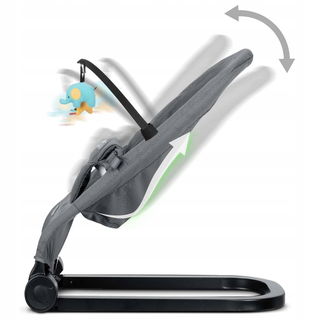 LEŻACZEK BUJACZEK SKŁADANY Z ZABAWKAMI SZARY Kod producenta 705200