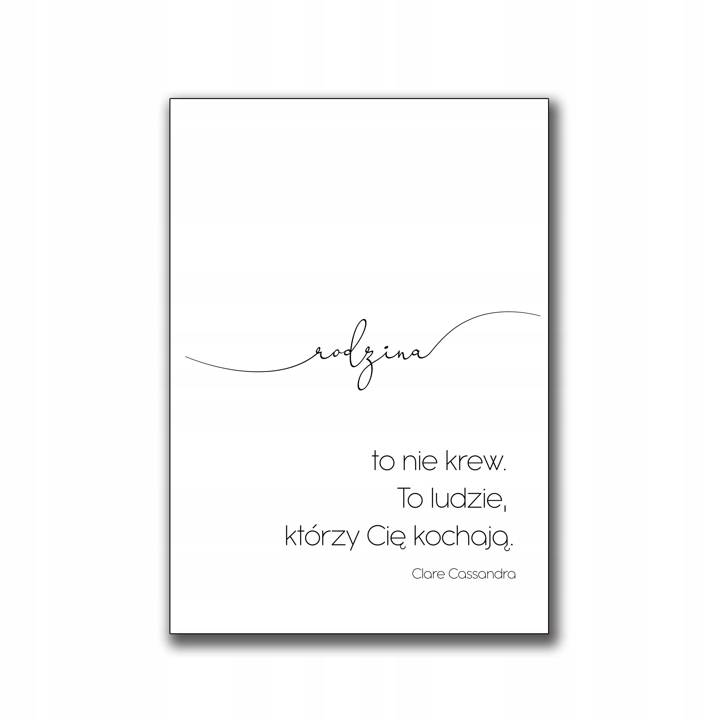 TRZY PLAKATY Z SENTENCJĄ A3 MIŁOŚĆ DOM RODZINA Rodzaj bez ramy