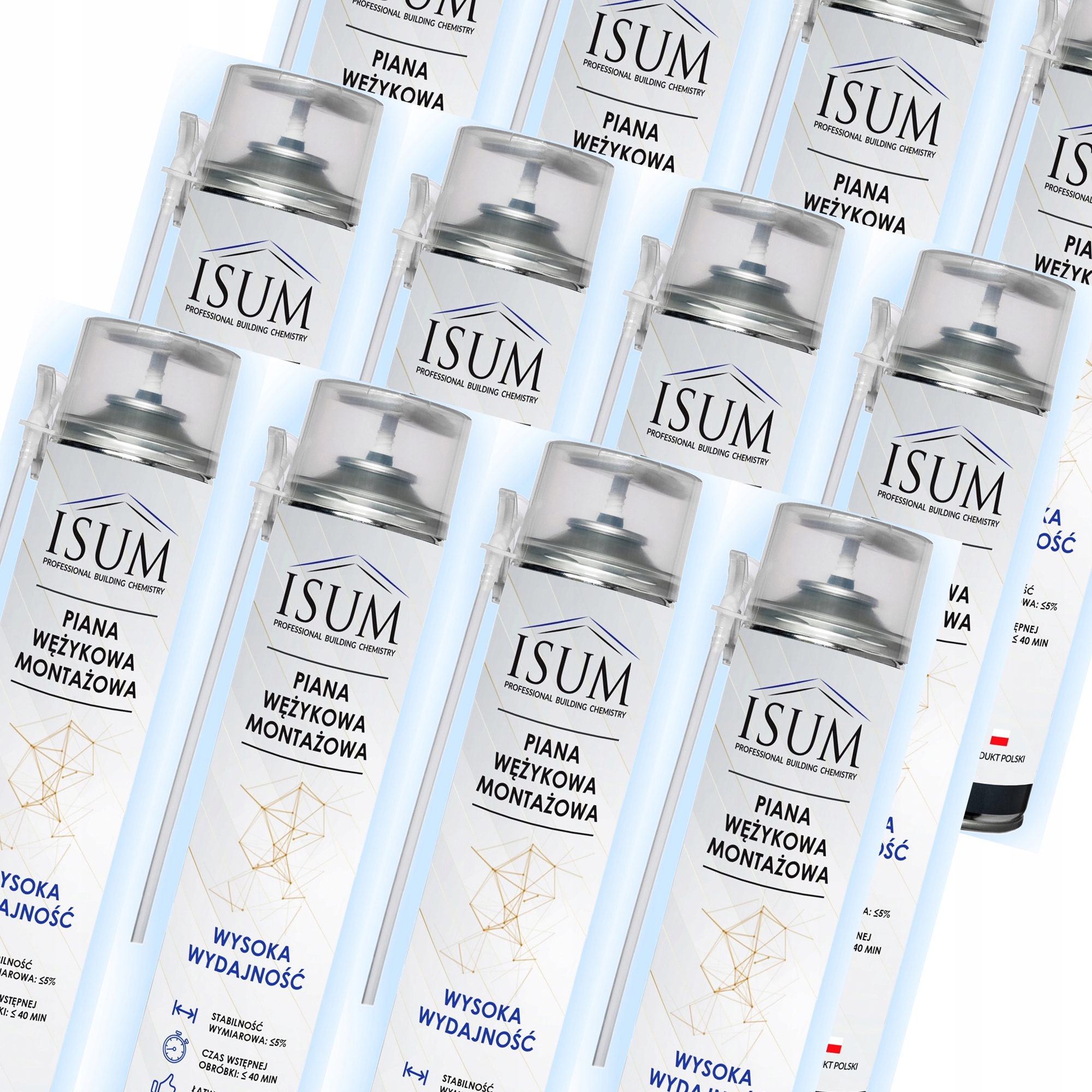 12x Isum Pena Montážna hadica Nízkotlaková 750 ml Kvalita