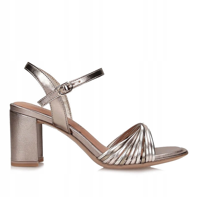 Dámské sandály Tamaris 1-28324-42 Bronce Comb hnědozlaté na podpatku