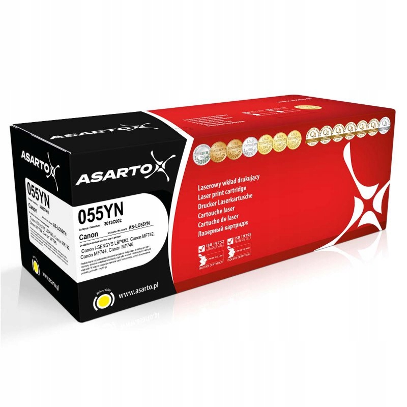 Toner Asarto do Canon 055YN 3013C002 2100 str. yellow