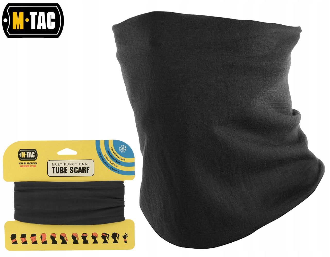 Szalokominiarka Wełna Merino Wool Komin Kominiarka Czapka M-Tac Black EAN (GTIN) 5903886811553