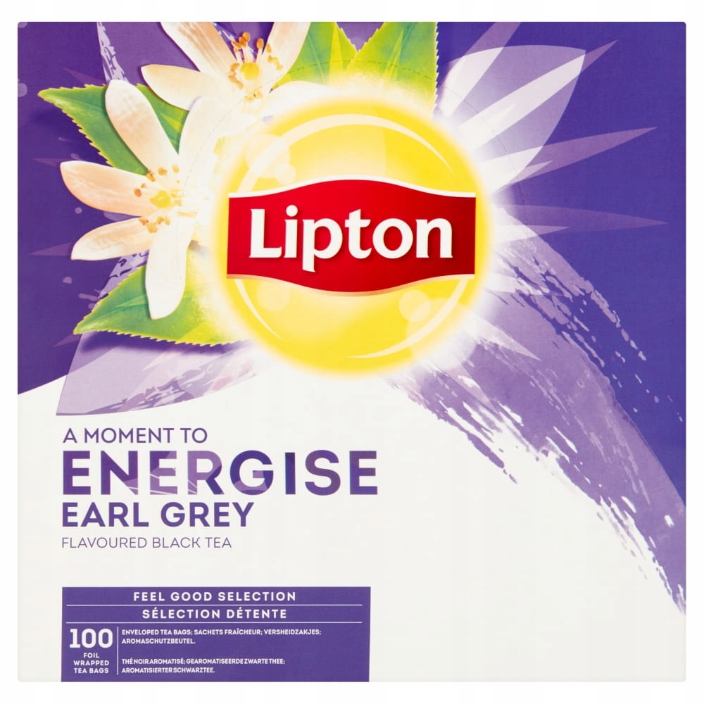 Levně Lipton Earl Grey Čaj černý aromatizovaný expresní 200 g 100 x 2 g