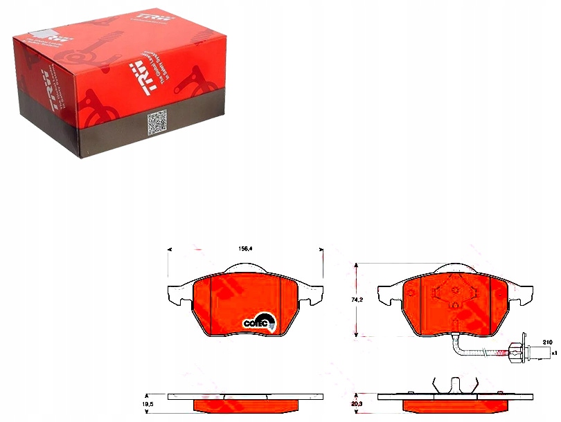 Brzdové Destičky Vw Přední Sharan 95-10 Se Senzorem Asistent Kolize #34