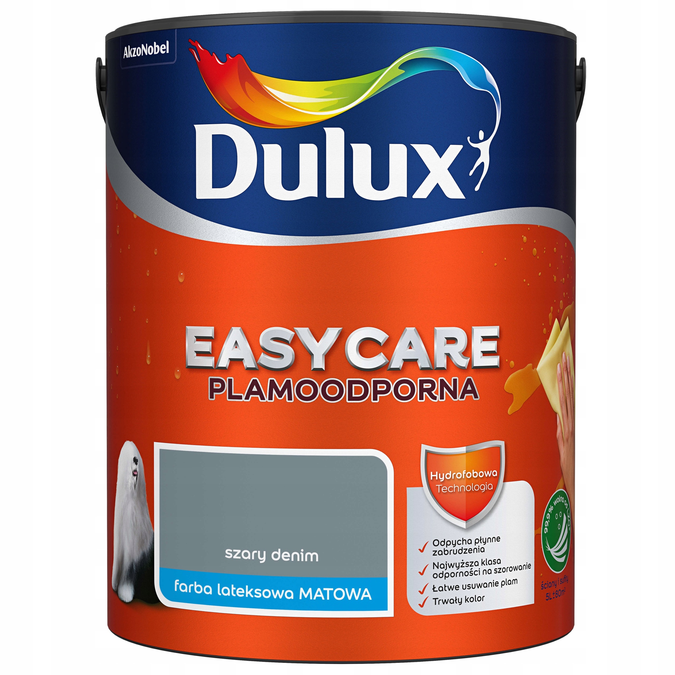Dulux Easy Care Barva Odolná Vůči Skvrnám, Šedý Denim 5L