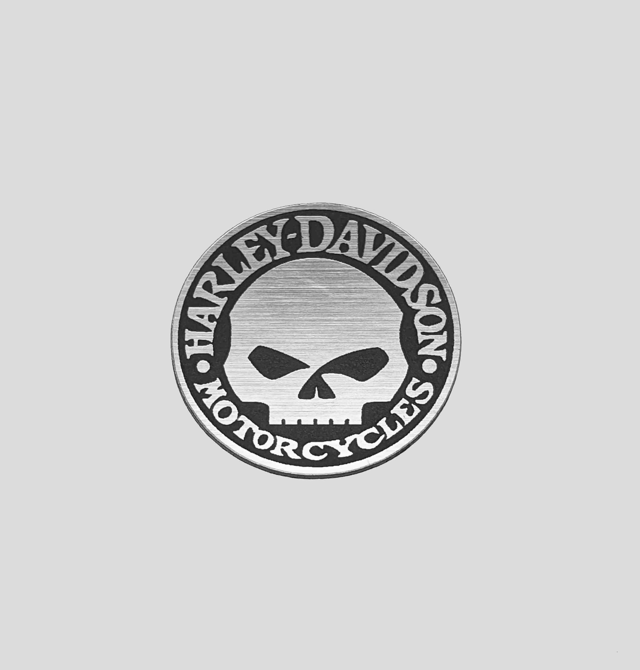 

Harley-davidson naklejka emblemat 100 mm *srebrna