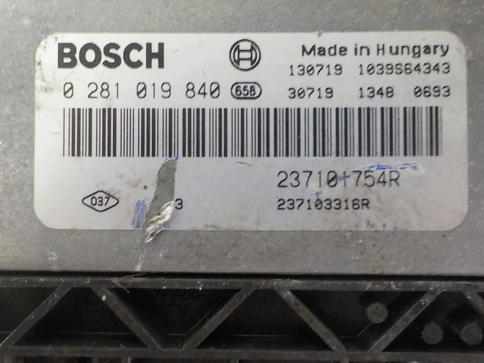 RENAULT TRAFIC II computer control unit 0281019840 237101754R