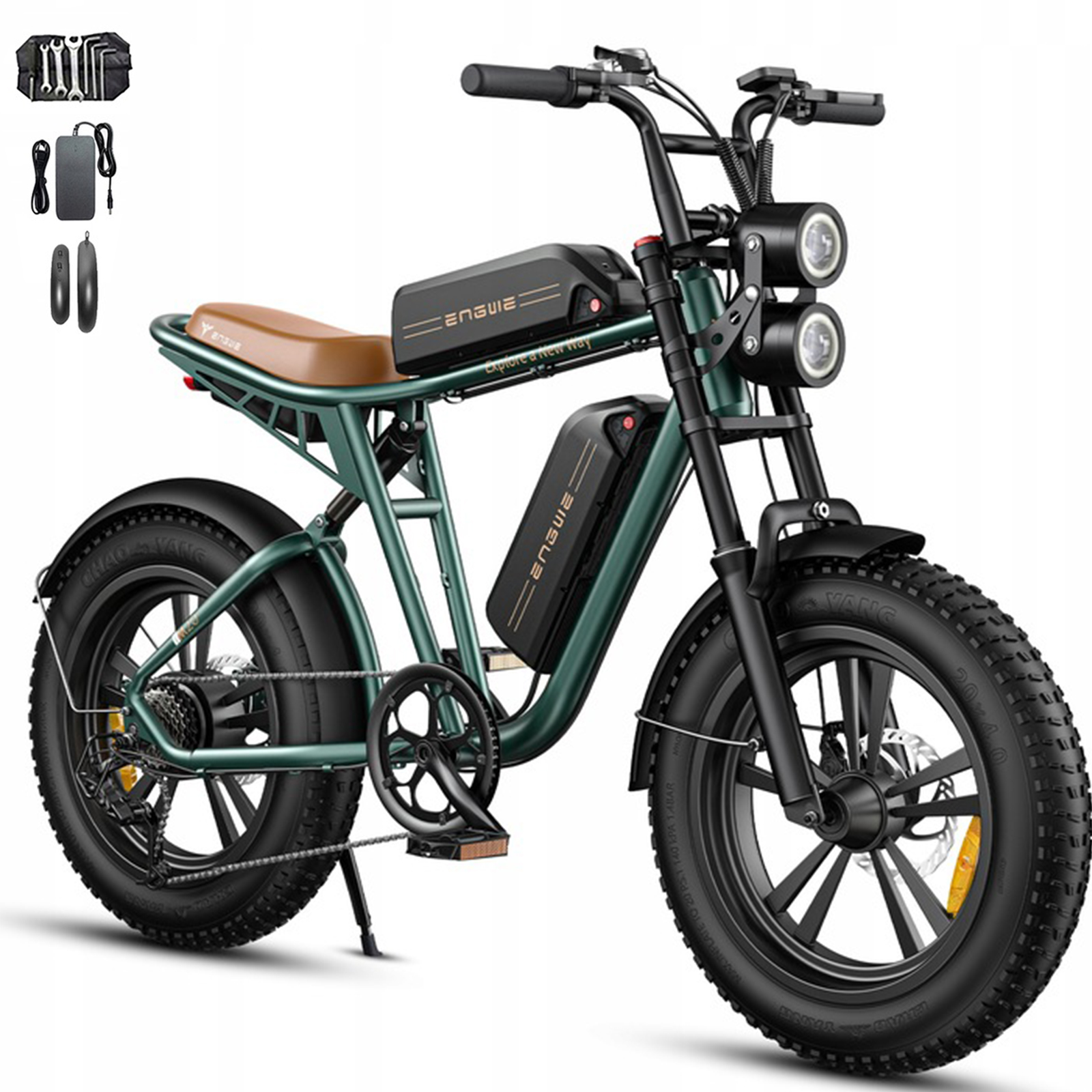 20" Elektrické vozidlo Engwe M20 48V26AH 1000W 150km Dvojitá Baterie terénní