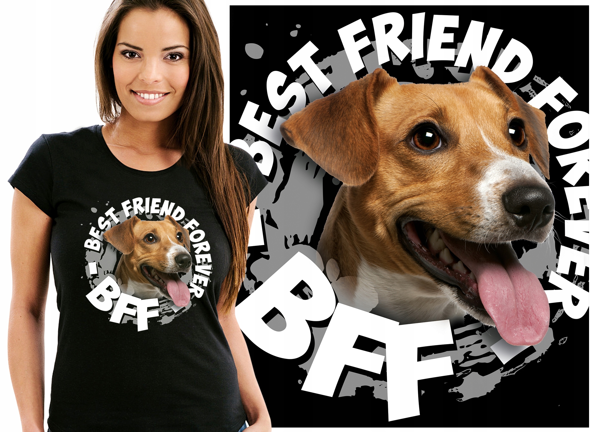 

Bff Terrier Jamnik Collie Koszulka Damska XL