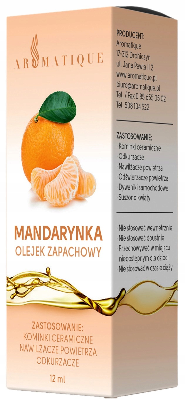 Aromatique MANDARYNKA Olejek Zapachowy AROMATERAPI Kod producenta AROMA-MANDARYNKA