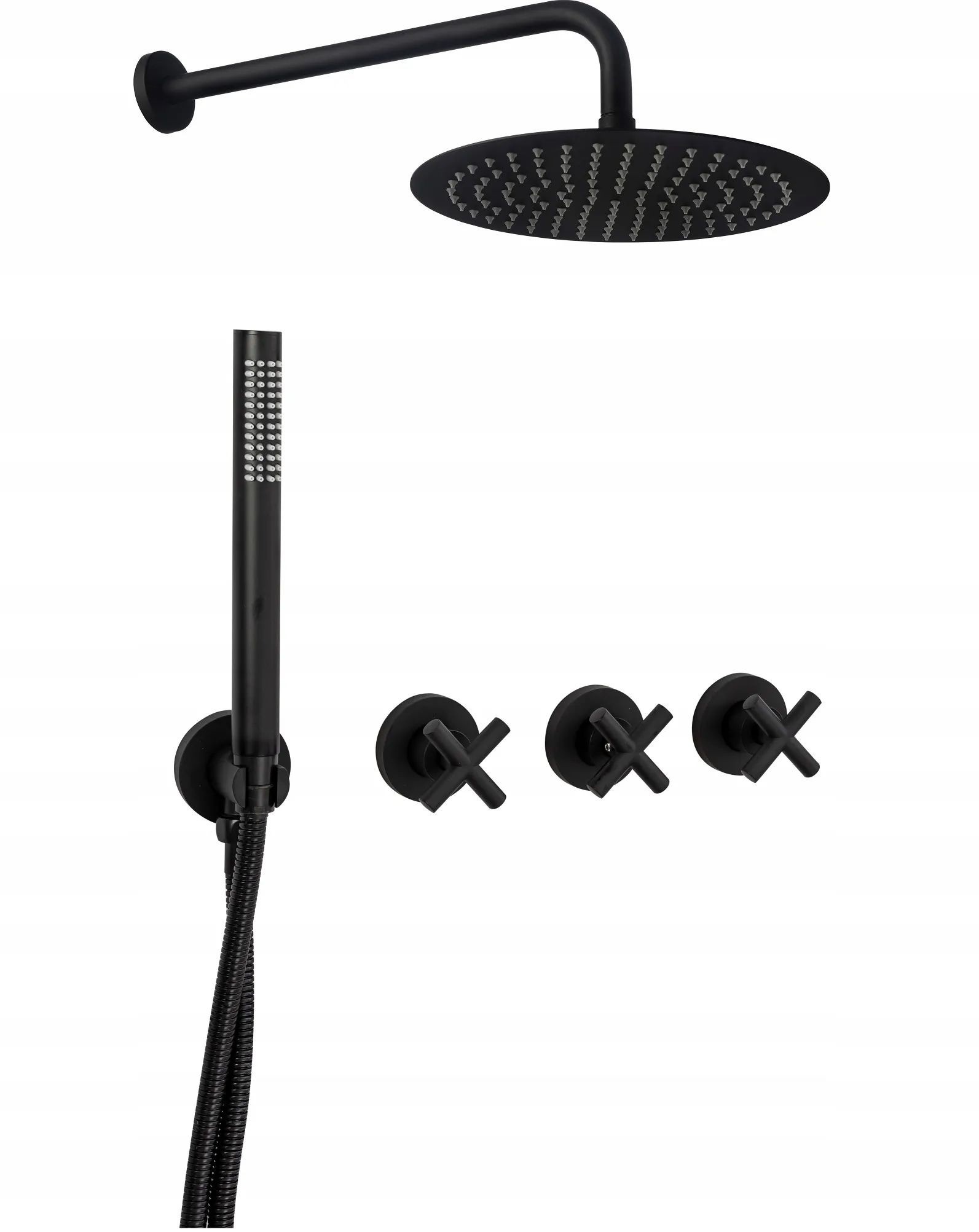 Podomietkový sprchovací set Rea Exit Black Mat Termostat