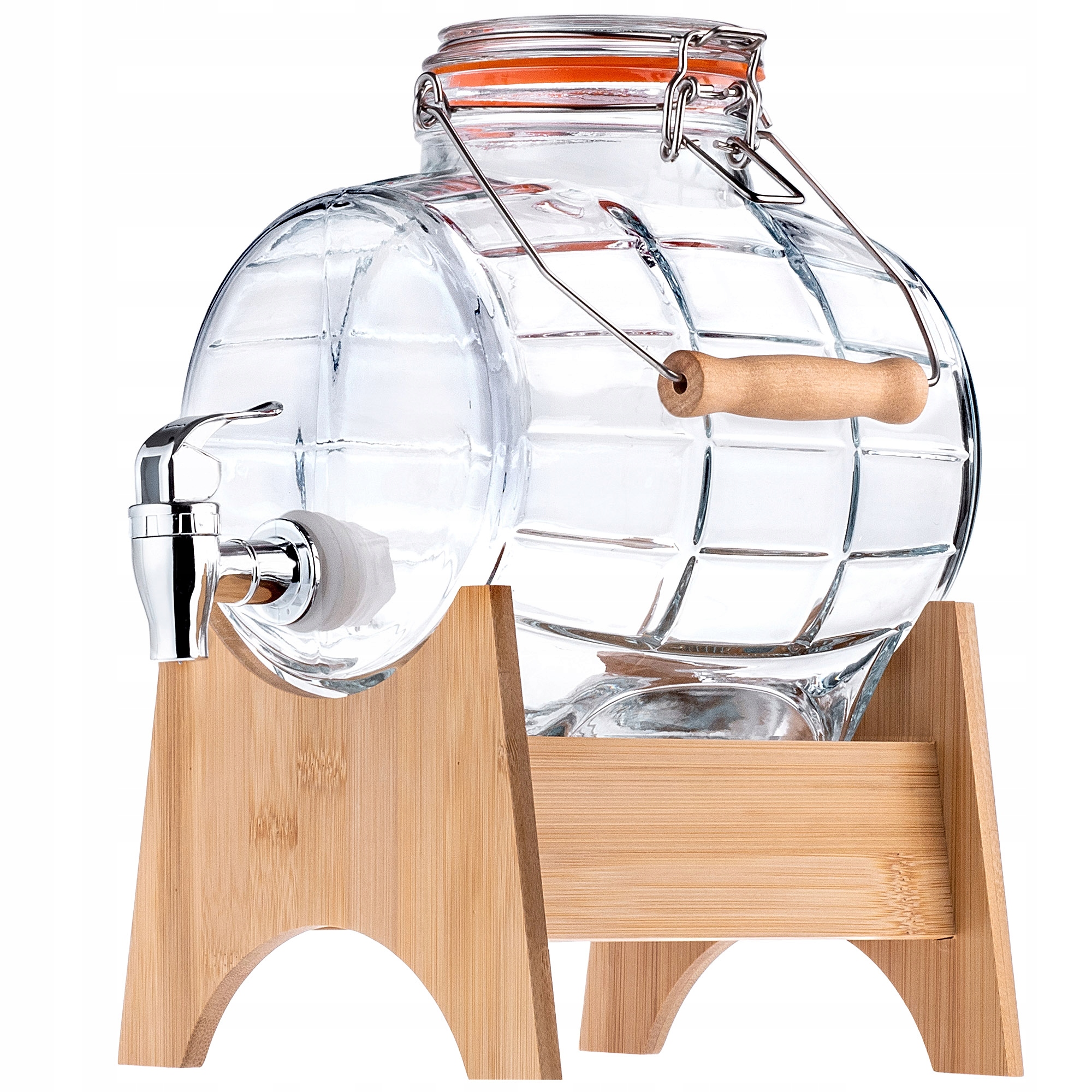 BECZUŁKA BECZKA Z KRANIKIEM SZKLANA BIMBER PIWO 3L