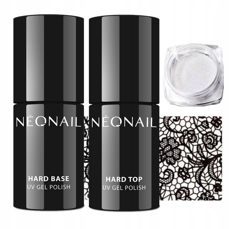 

Neonail Hybrydowy Zestaw Baza Top Pyłki