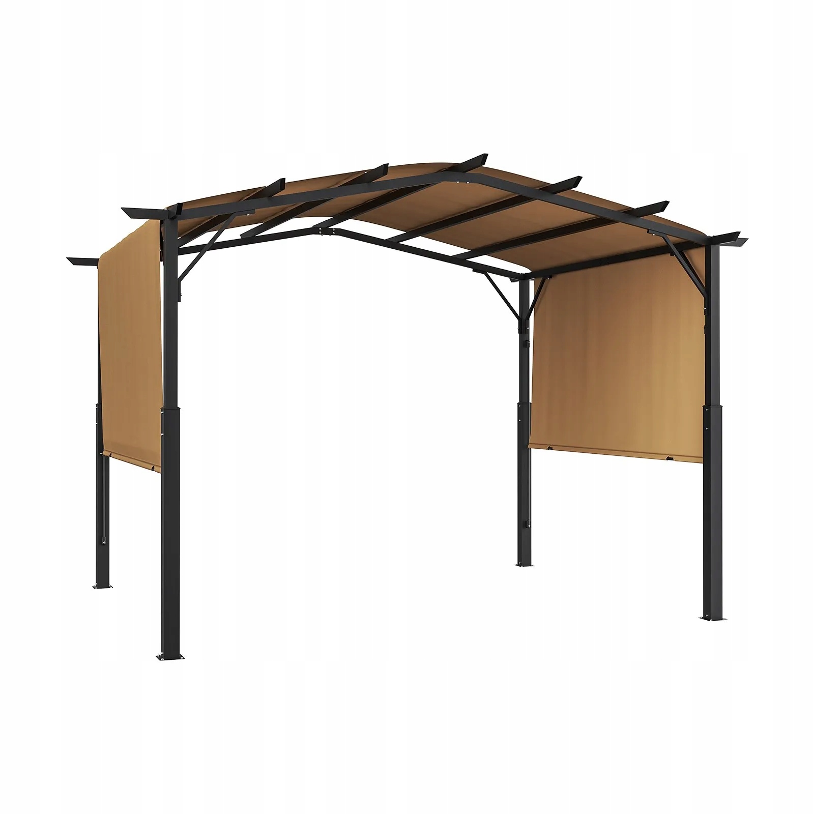 Pergola zahradní 3.05x3.05 m kovová s markýzou rozkládací terasa zahrada