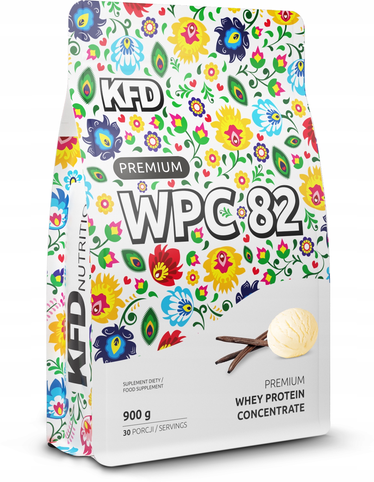 Protein koncentrát Wpc Kfd prášek 900 g vanilková zmrzlina