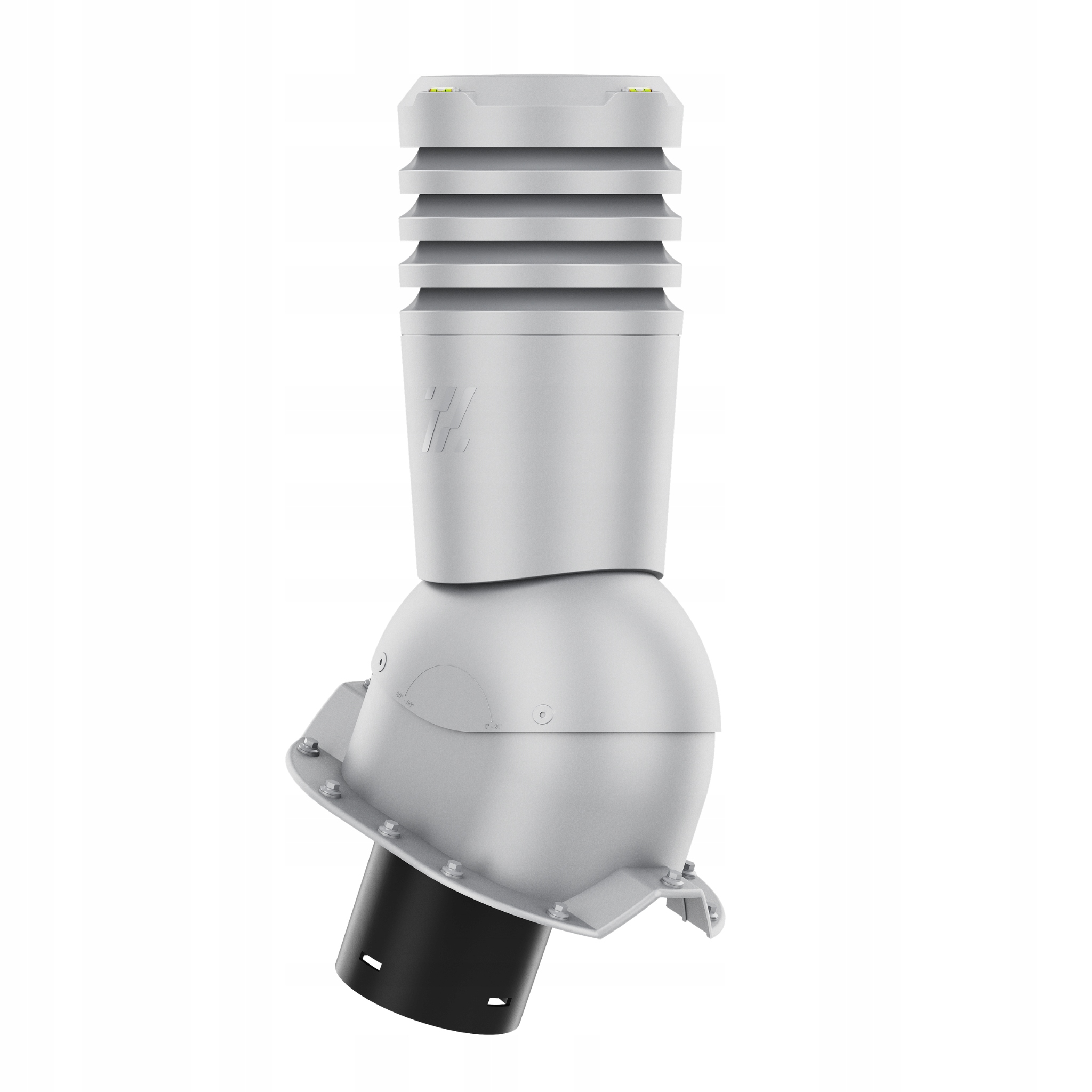 Větrací komín Ecoline fi125 Trapez T35 Stříbrný 9006