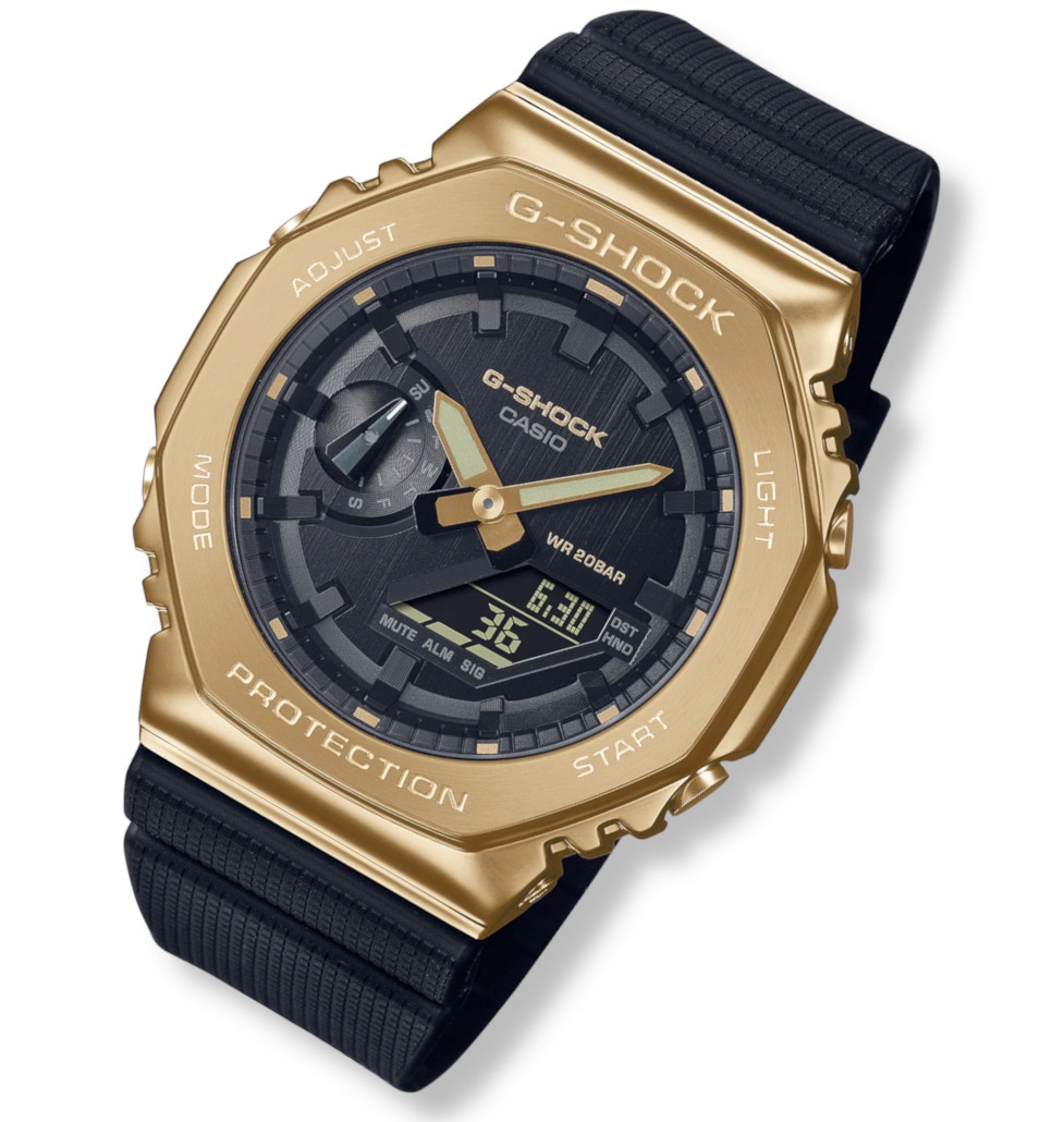 Černé ocelové zlato pánské hodinky Casio G-Shock Steel +Box Gravírování bonus