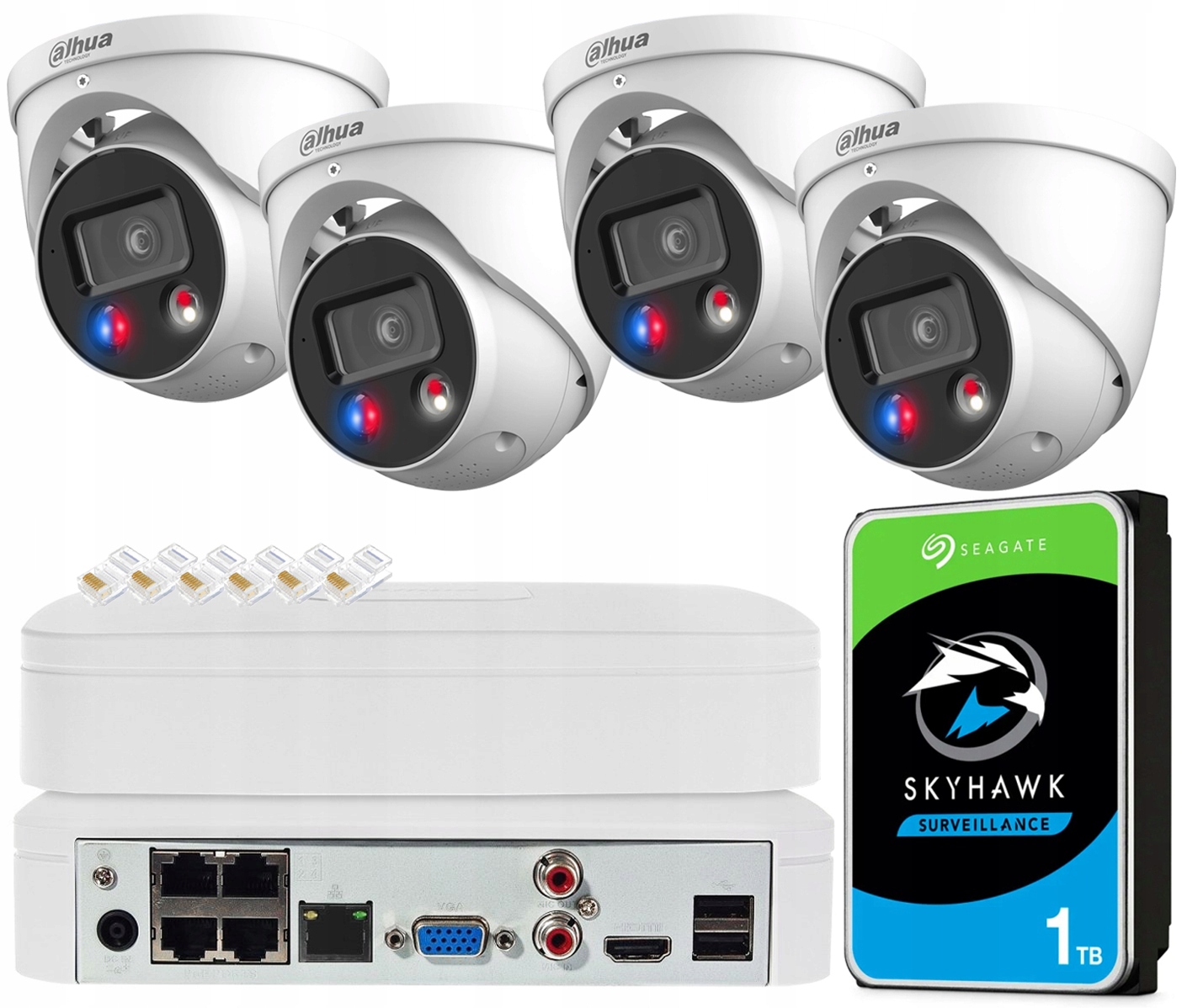 8Mpx monitorovací sada TiOC 4 Ip kamery WizSense Dual Illumination Dahua