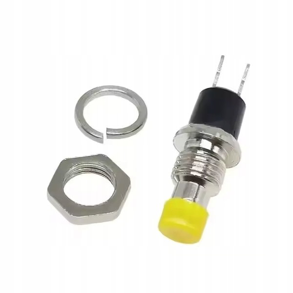 Metalowy Tact Switch do obudowy Żółty