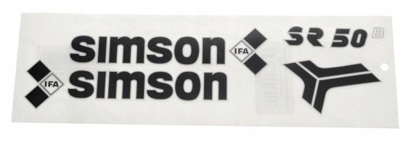 

Naklejki Simson SR50 komplet czarne srebrna ramka