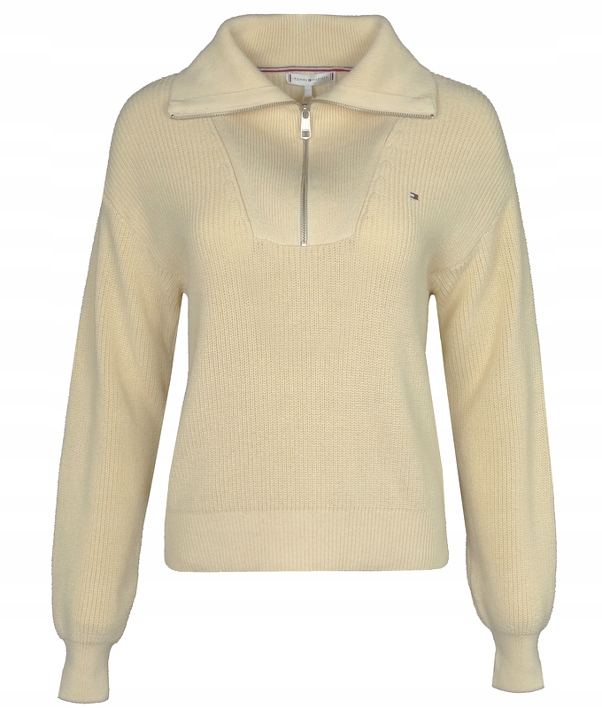 Tommy Hilfiger dámský svetr, částečně rozepínací, béžový, Xs