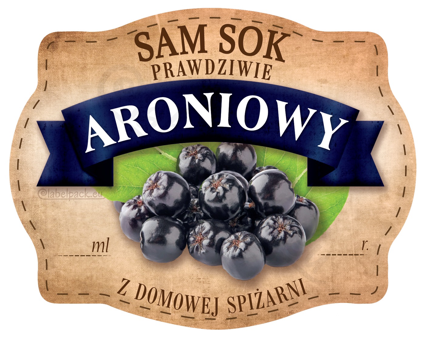 

Sok Aroniowy Etykieta na słoik, naklejka