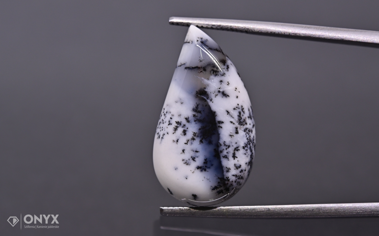 Dendritový achát z Turecka kabošon nepravidelný 22x