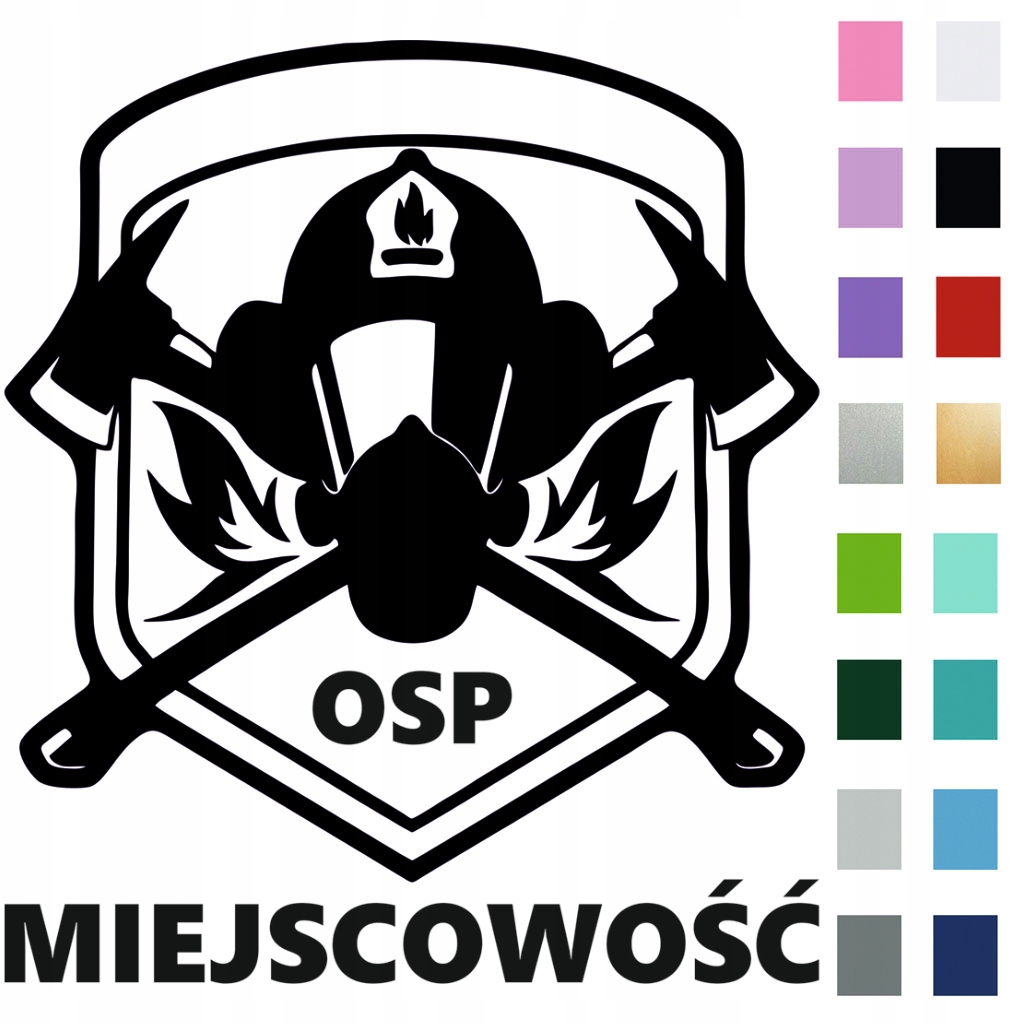 Naklejka na samochód Straż Pożarna Strażak Osp Twój Napis Nazwa 13 x 15 cm