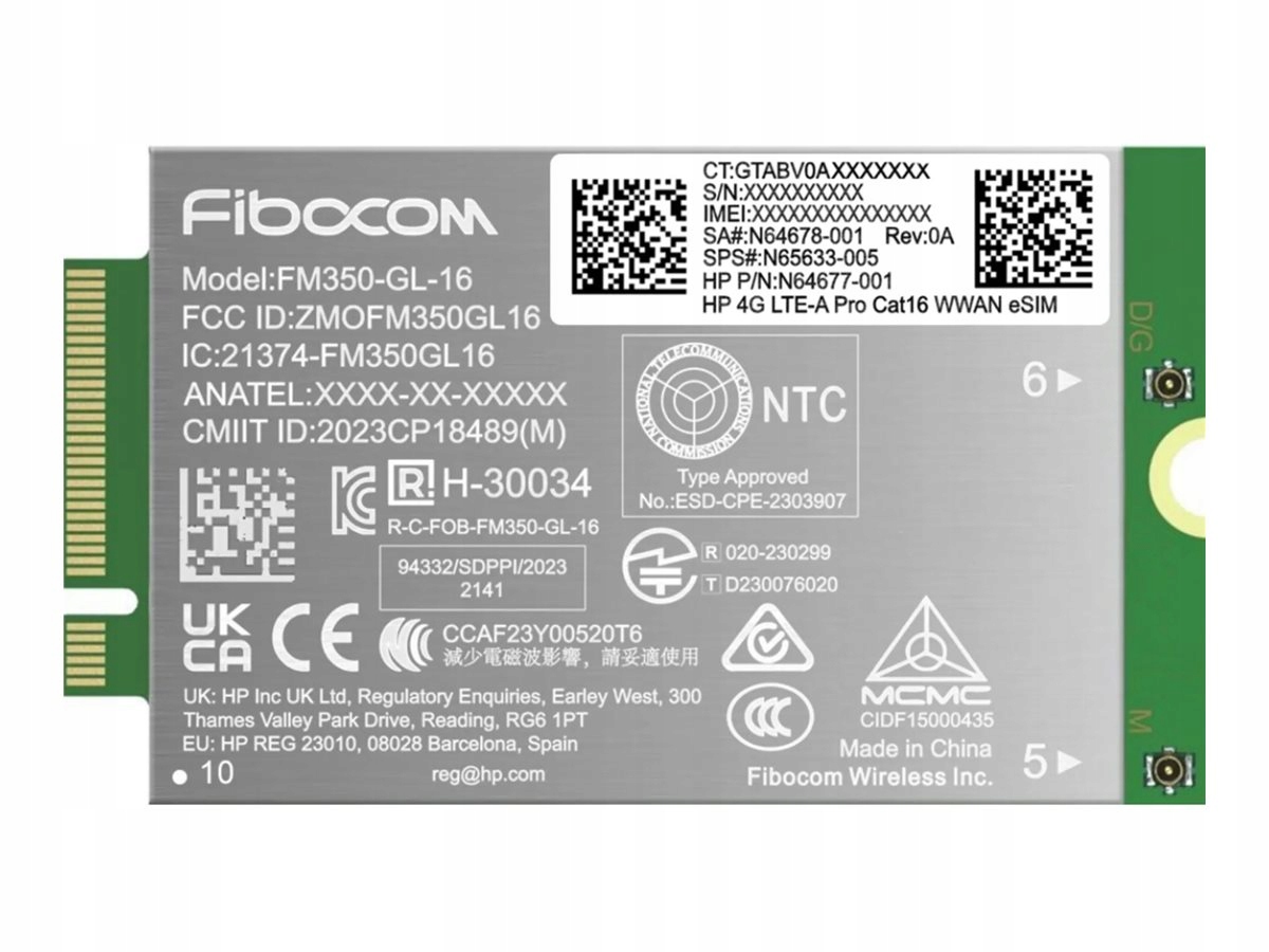 Hp 4G Lte-a Pro Cat16 Wwan